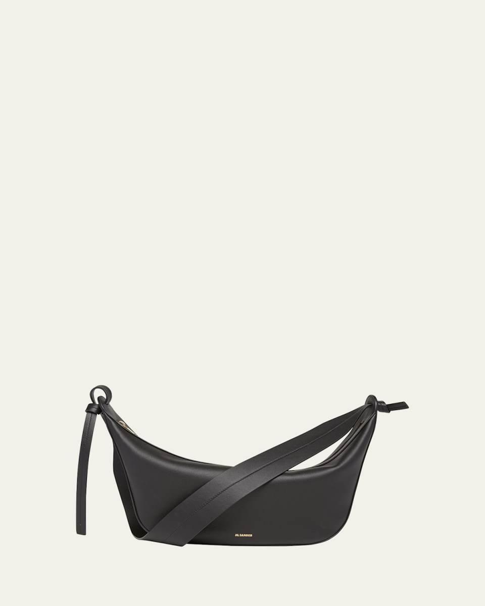 Knot Zip Calf Leather Crossbody Bag